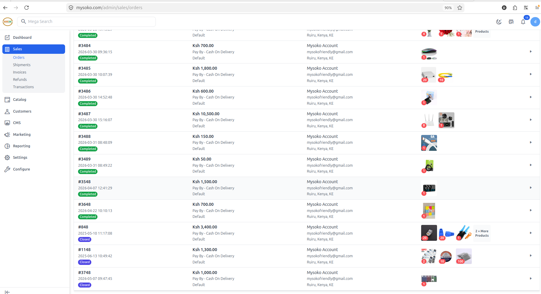 mySoko order management